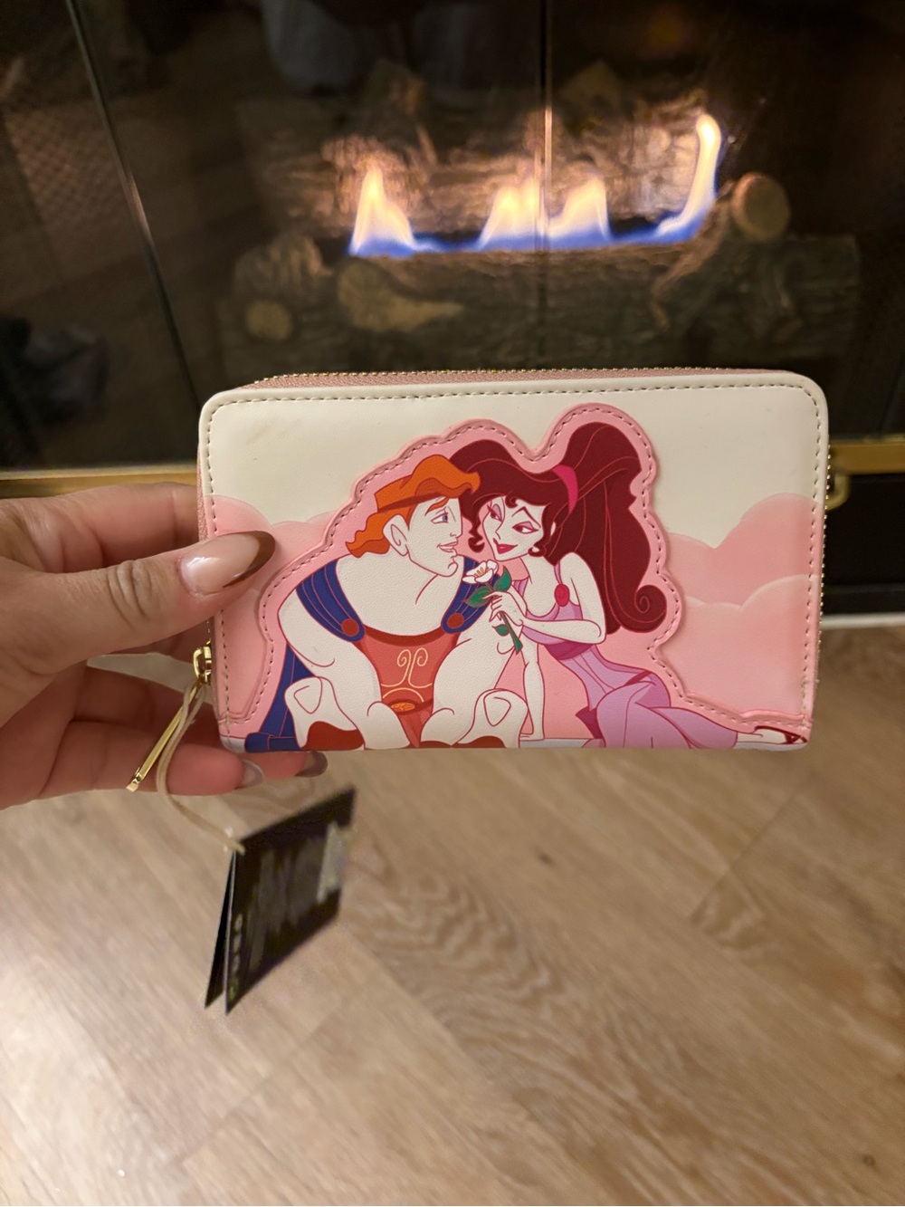 Loungefly Megara & Hercules Pink Zip Wallet